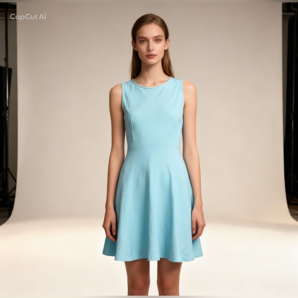 Aritzia Talula Kanda turquoise fit and flare mini dress size XS